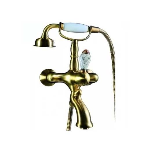 Смеситель для ванны и душа Boheme Crystal 303-CRST бронза, цвет хрустальная - фото 1