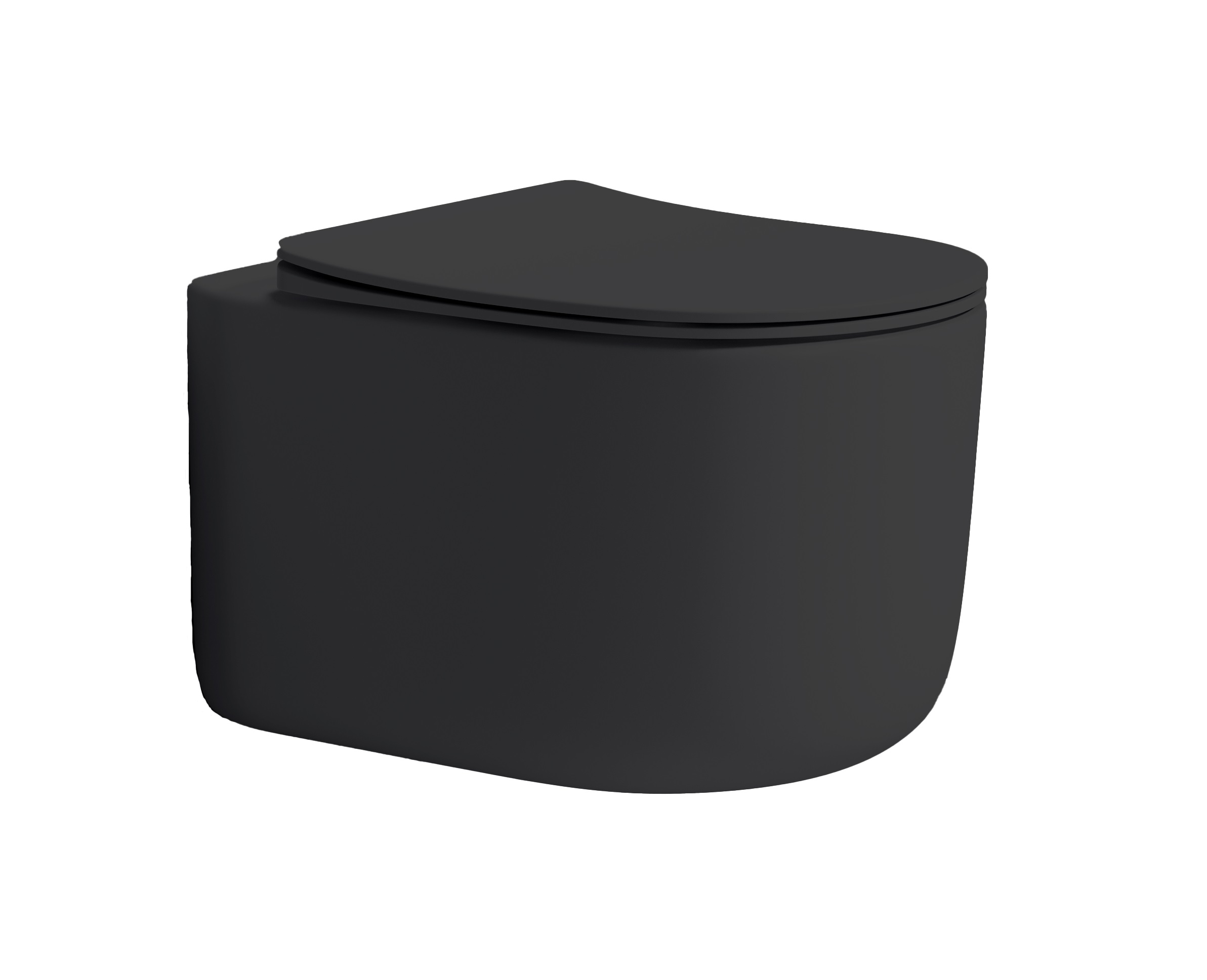 Унитаз подвесной Boheme Flow 969-SET-B черный с крышкой микролифт 32607₽