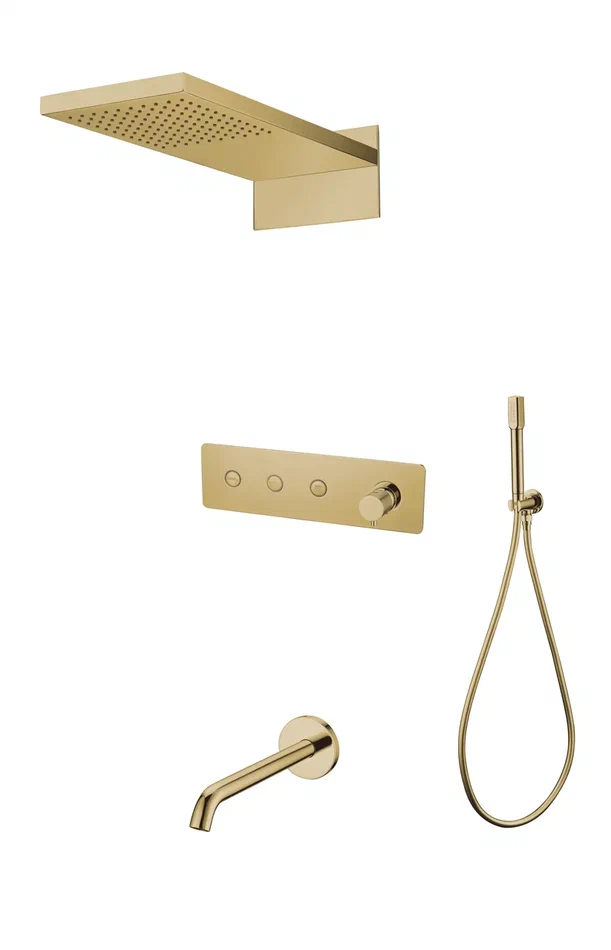 Встраиваемая душевая система Boheme Fusion 130-2-G золото с изливом 125944₽