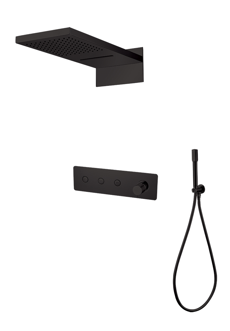 Встраиваемая душевая система Boheme Fusion 130-B черная без излива 125944₽