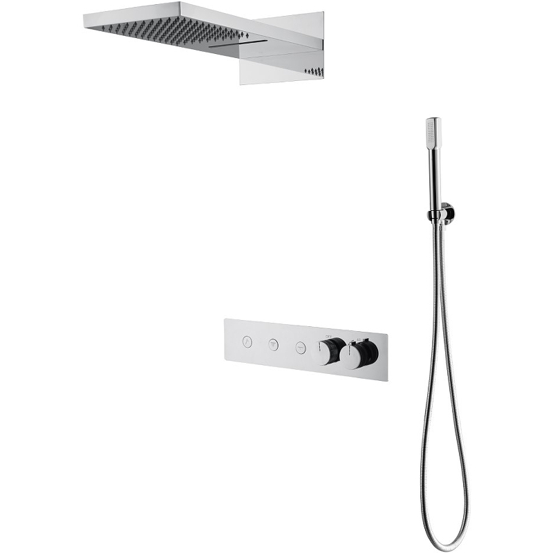 Встраиваемая душевая система Boheme Fusion 131-CR с термостатом хром без излива 130158₽