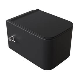 Подвесной унитаз с биде Boheme Mane 970-SET-2-B черный матовый, с крышкой микролифт