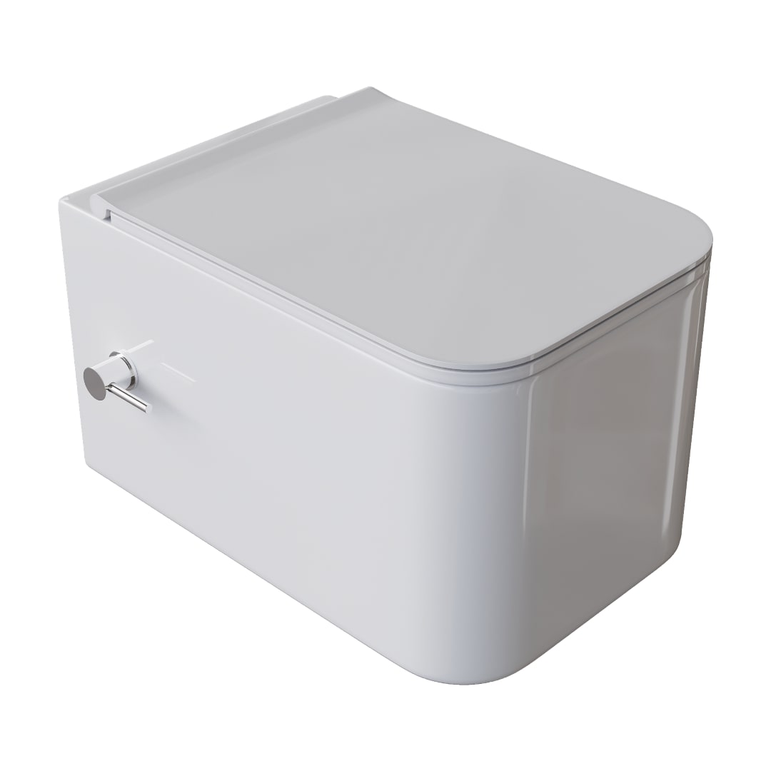 Унитаз подвесной с функцией биде Boheme Mane 970-SET-2-W белый с крышкой микролифт 42204₽