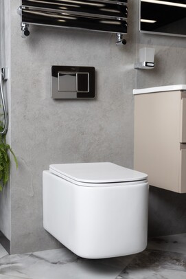 Фото Подвесной унитаз Boheme Mane 970-SET-W белый глянец, c крышкой микролифт