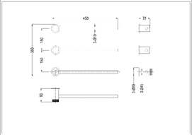 Фото Полотенцесушитель электрический Boheme Stick 727-SGM базовый элемент графит глянец (SHINE GUN METAL)