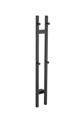 Полотенцесушитель электрический Boheme Duo 728-B 2-трубы квадратный черный (BLACK)
