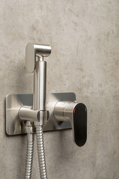 Гигиенический душ со смесителем Boheme Spectre 457-NB никель, цвет серый - фото 2
