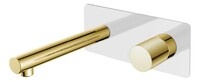 Смеситель для раковины Boheme Stick 125-WG.2 белый, золото