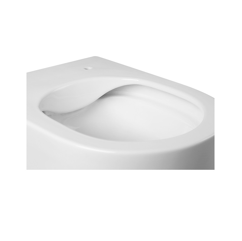 Унитаз подвесной BOND Oval F10-10 безободковый с сиденьем микролифт, белый, цвет хром - фото 3