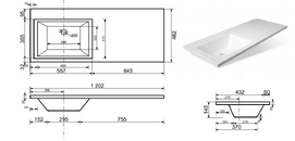 Фото Раковина мебельная Brevita Даллас 120 см ФР-00001528 белая, левая