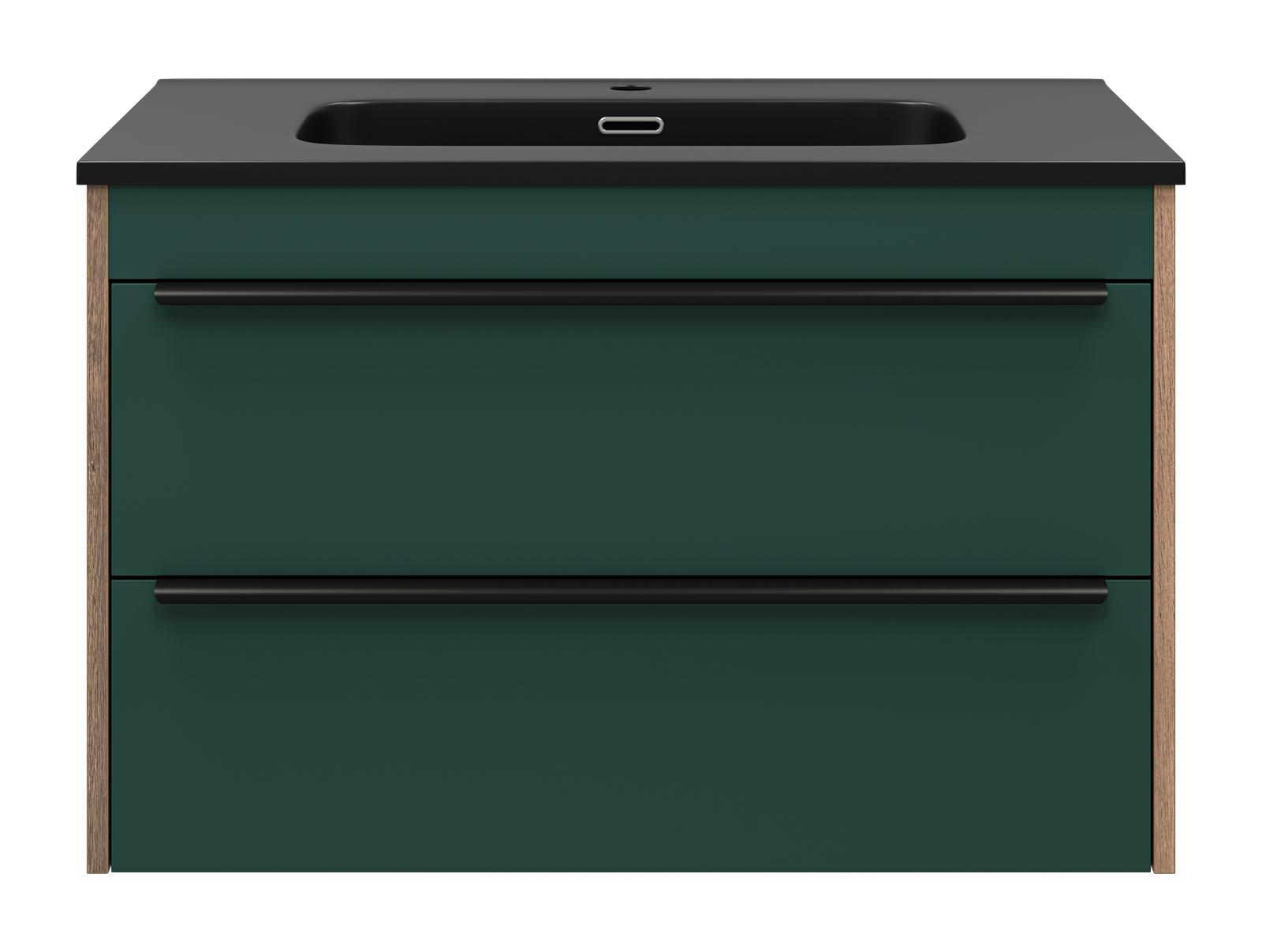 Тумба под раковину Brevita Greenwood 80 см GRE-09080-0802Я подвесная темное дерево зеленая 40980₽