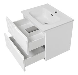 Фото Мебель для ванной комнаты Brevita Tivolli 60 см Tiv-09060-0102Я подвесная, белая
