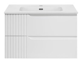 Фото Мебель для ванной комнаты Brevita Tivolli 80 см Tiv-09080-0102Я подвесная, белая