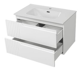 Фото Мебель для ванной комнаты Brevita Tivolli 80 см Tiv-09080-0102Я подвесная, белая