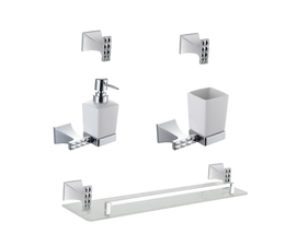 Набор аксессуаров для ванной комнаты Bronze De Luxe Grani 400900 хром
