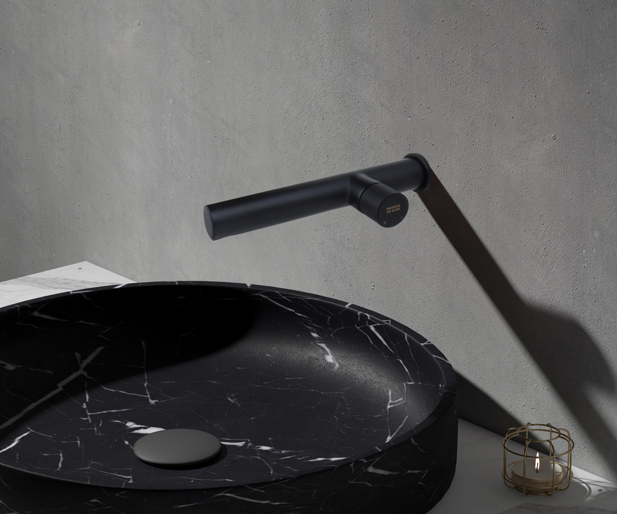 Встраиваемый смеситель для раковины Bronze De Luxe Avangarde 2021H черный, цвет черная - фото 2