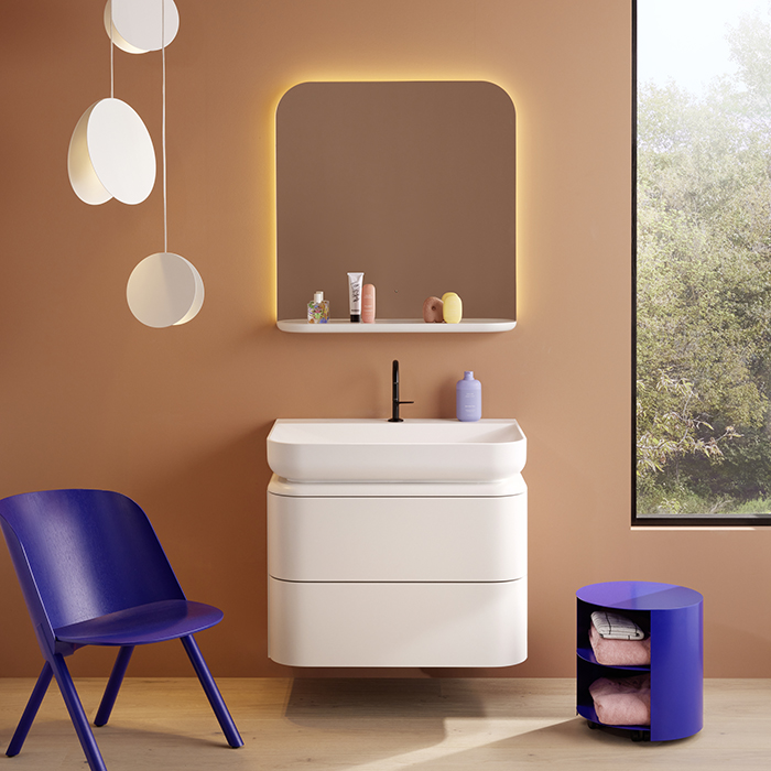 Тумба с раковиной Burgbad BME 100 см SGTW100F5981G0126C00371 подвесная белая матовая 399663₽