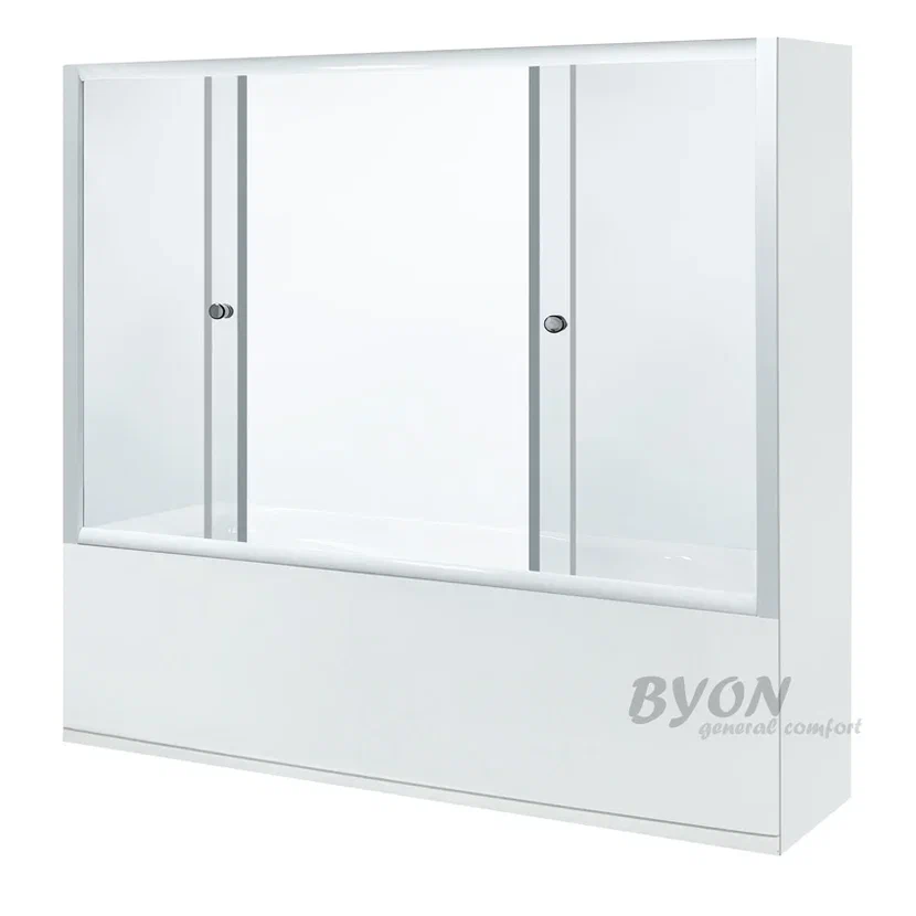 Шторка для ванны Byon WT 170, цвет белый Ц0000169 - фото 2