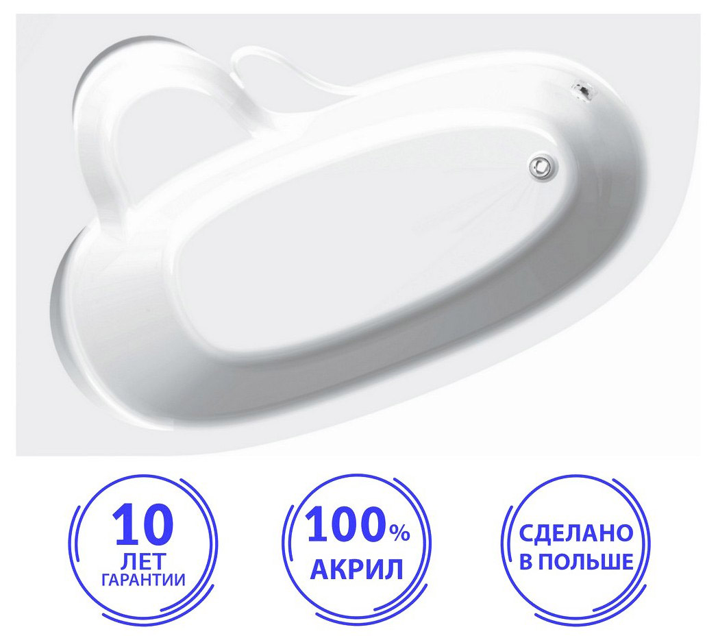 Ванна акриловая C-Bath Atlant CBA00101L 140х100