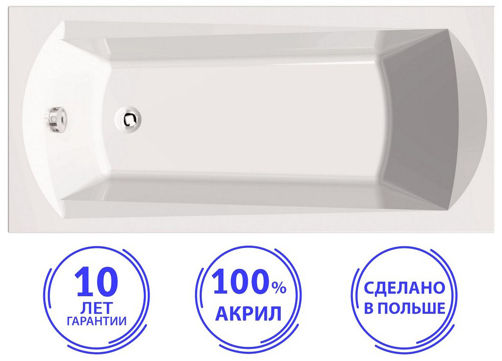 Ванна акриловая C-Bath Clio CBQ003001 120х70