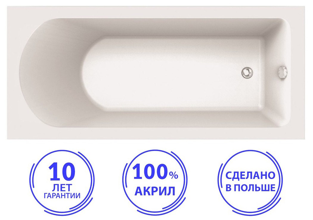 Ванна акриловая C-Bath Geba CBQ009001 170х75