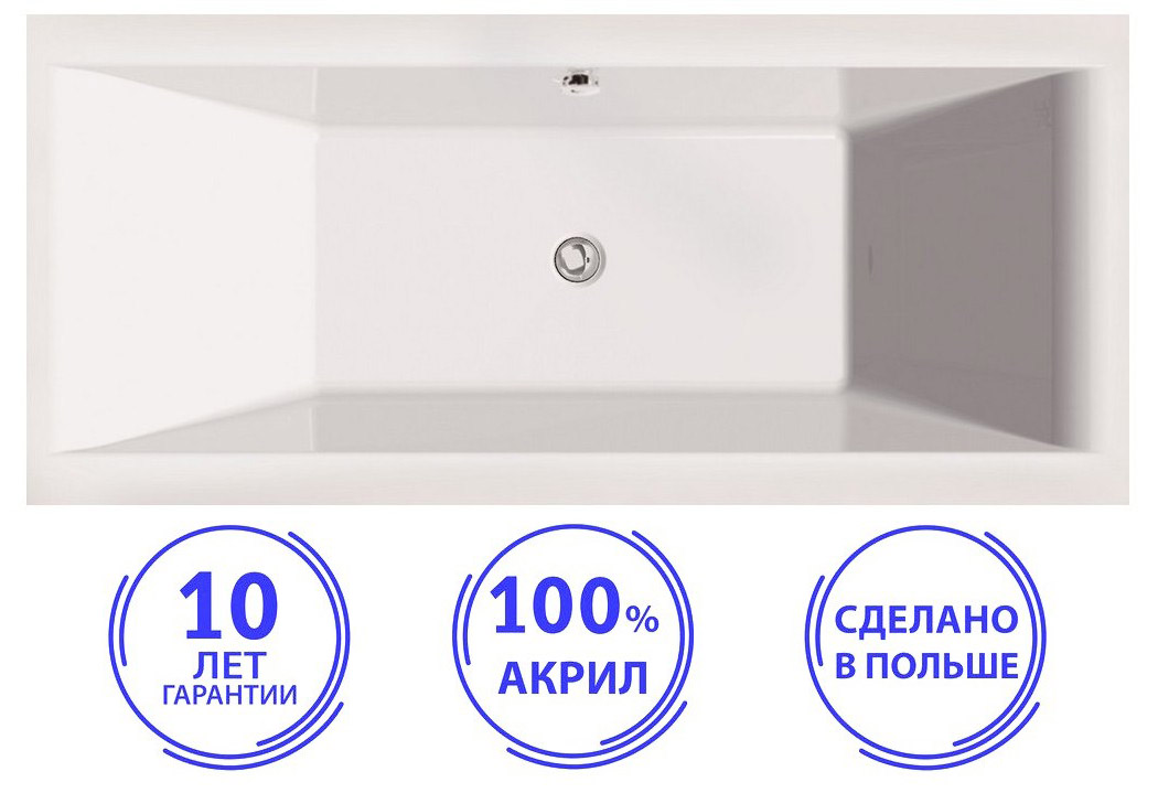 Ванна акриловая C-Bath Poseidon CBQ008001 170х75