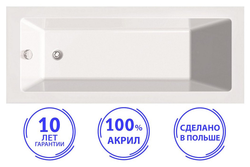 Ванна акриловая C-Bath Semela CBQ014001 170х75