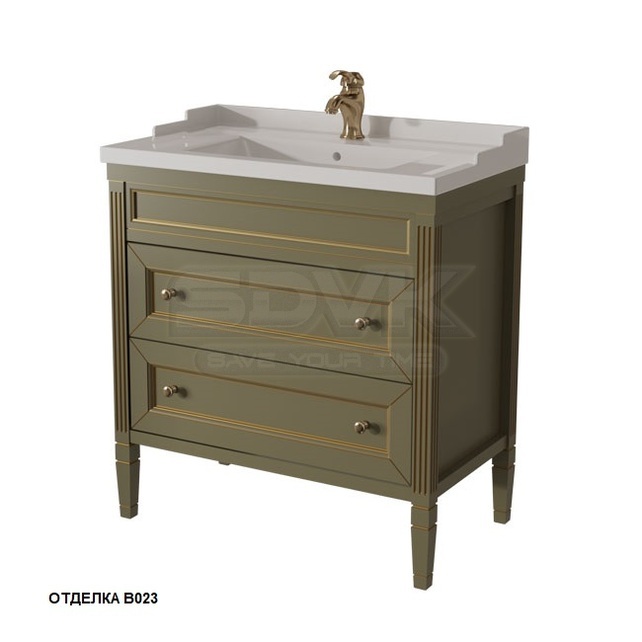 Фото Мебель для ванной Caprigo Albion 80 см с ящиками с выбором отделки