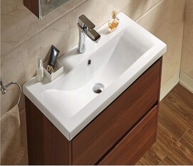 Раковина встраиваемая сверху CeramaLux 91x40x15.5 см 9393-90, керамическая, белая глянцевая