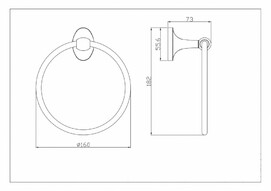 Фото Полотенцедержатель CeramaLux Bell 53506 хром