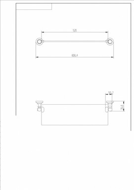 Фото Полка стеклянная CeramaLux Bianco 61 см 52011 хром