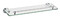 Фото Полка стеклянная CeramaLux Bianco 61 см 52011 хром 0