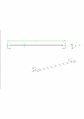 Фото Полотенцедержатель CeramaLux Monelli 62 см 70008 черный матовый
