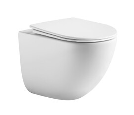 Фото Унитаз подвесной CeramaLux TR-0199ZK безободковый, с крышкой микролифт, белый