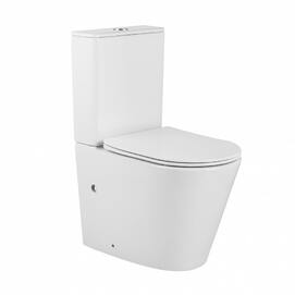 Унитаз напольный CeramaLux TR2179 белый, с крышкой микролифт