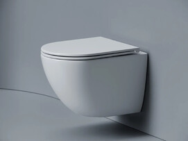 Подвесной унитаз Ceramicanova Alba CN11005T торнадо 3.0, безободковый, с крышкой микролифт, белый