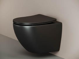 Унитаз подвесной Ceramicanova Метрополь (Metropol) CN4002MB с сиденьем микролифт, черный матовый