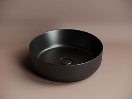 Раковина накладная Ceramicanova Element CN6022MB 39x39 керамическая, черная матовая