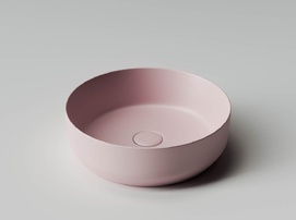 Раковина накладная Ceramicanova Element CN6022MP 39x39 керамическая, розовая матовая