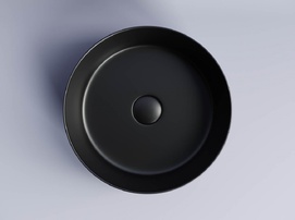 Раковина накладная Ceramicanova Element CN6032MB 35.8x35.8 керамическая, черная матовая