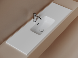 Раковина накладная Ceramica Nova Compact 120 см CN7028 белая