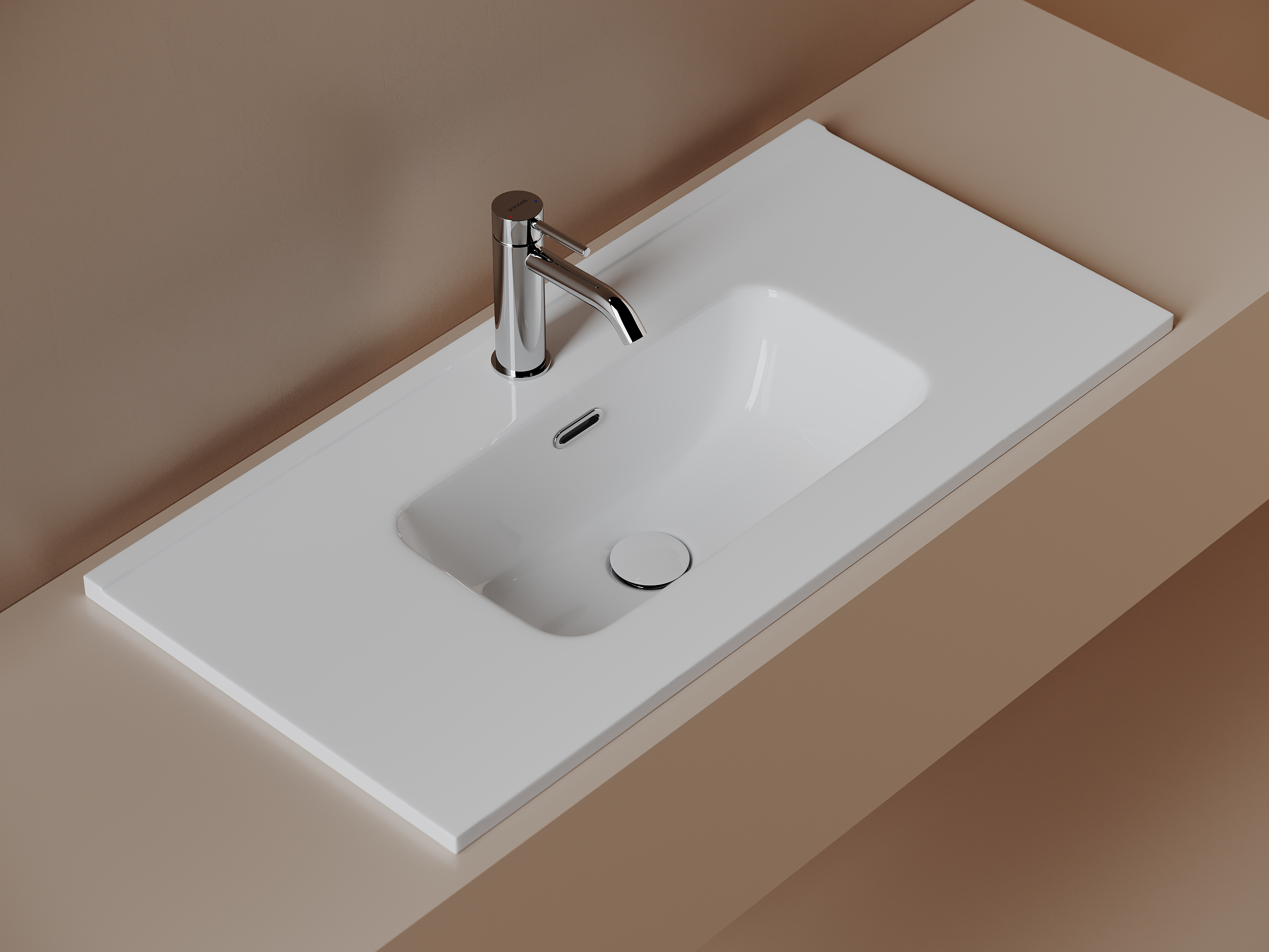 Раковина накладная Ceramica Nova Compact 80 см CN7026 белая