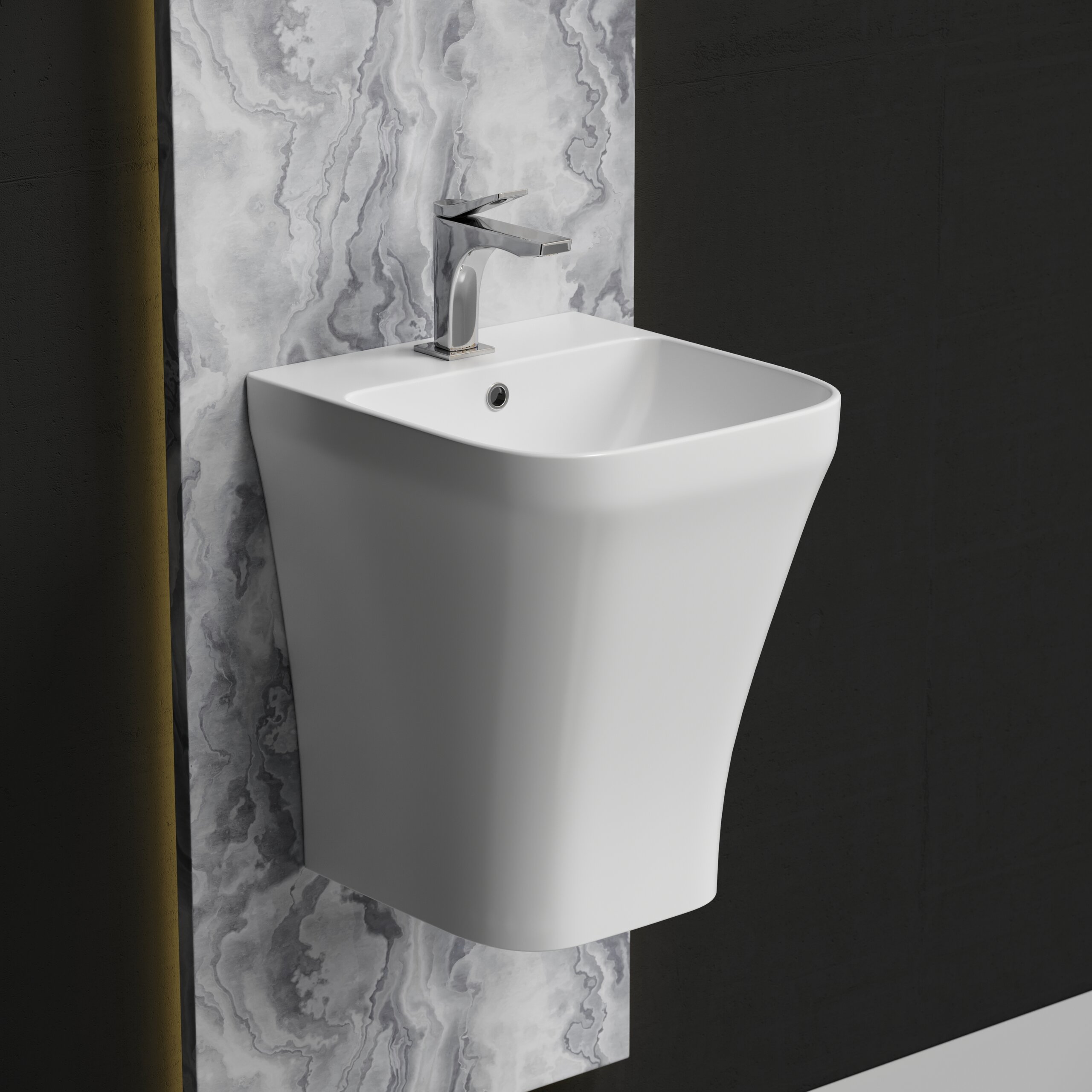 Подвесная раковина Ceramica Nova Dion 37 см CN6067 белая 26660₽