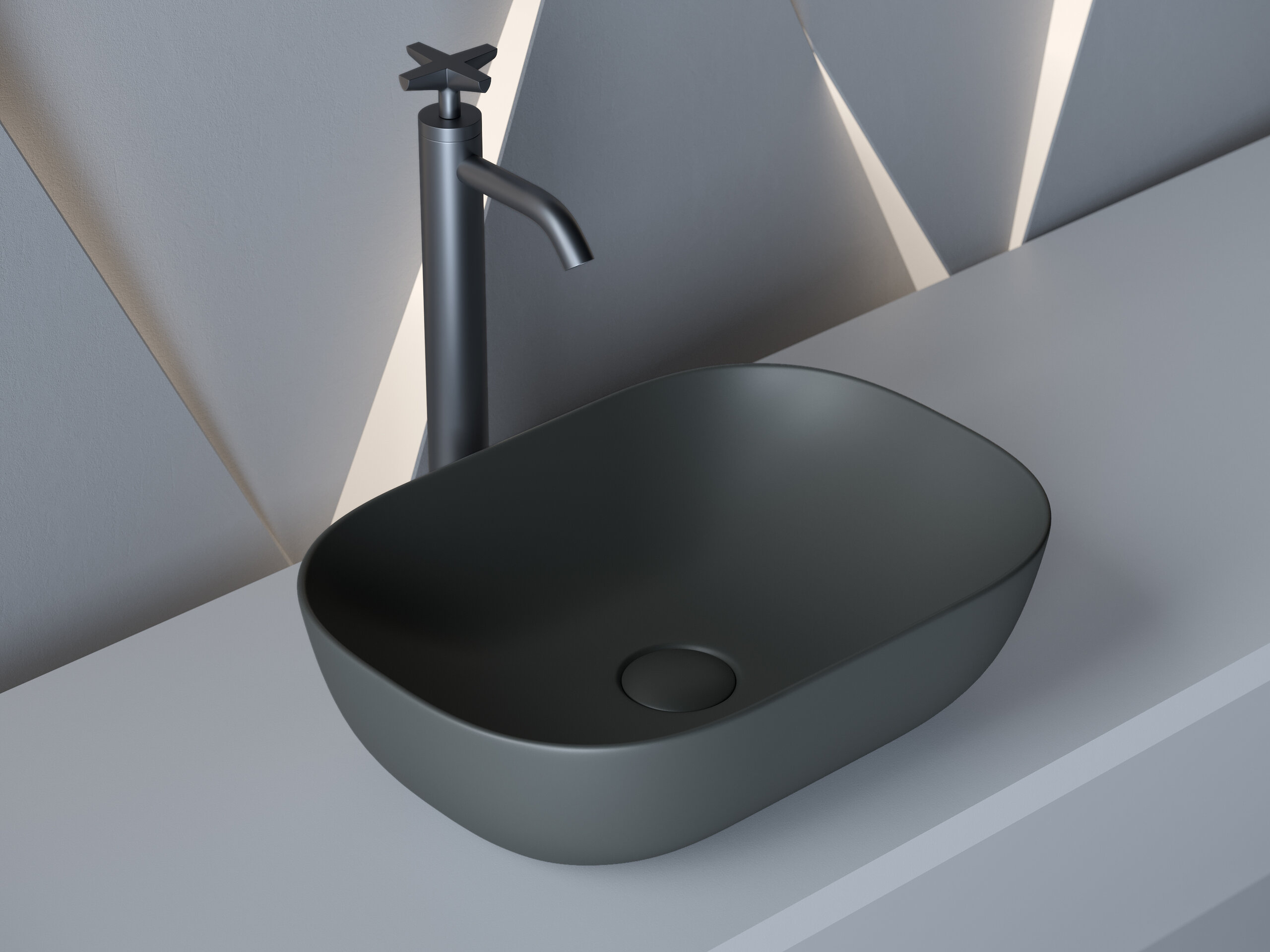 Раковина накладная Ceramica Nova Element 455 см CN6009MDH темный антрацит матовая 18440₽