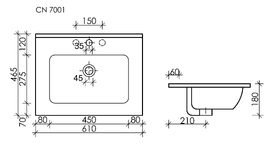 Фото Раковина накладная Ceramicanova Element 61 см CN7001MB черная матовая