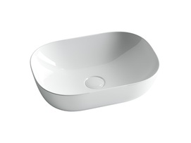 Раковина накладная Ceramicanova Элемент (Element) CN6009 белая глянцевая