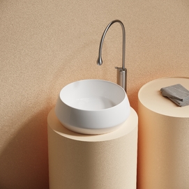 Раковина накладная Ceramicanova Майя (Maya) 40 см CN12004 белая глянцевая