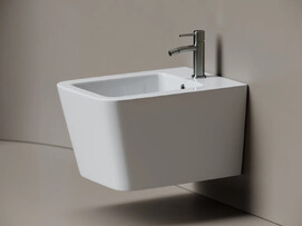 Биде подвесное Ceramicanova Миро (Miro) CN11004 с крепежом для скрытого монтажа, белое