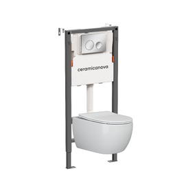 Подвесной унитаз с инсталляцией Ceramica Nova Play CN3001_121001CH