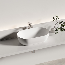 Раковина накладная Ceramicanova Твист (TWIST) 50 см CN12001MW белая матовая